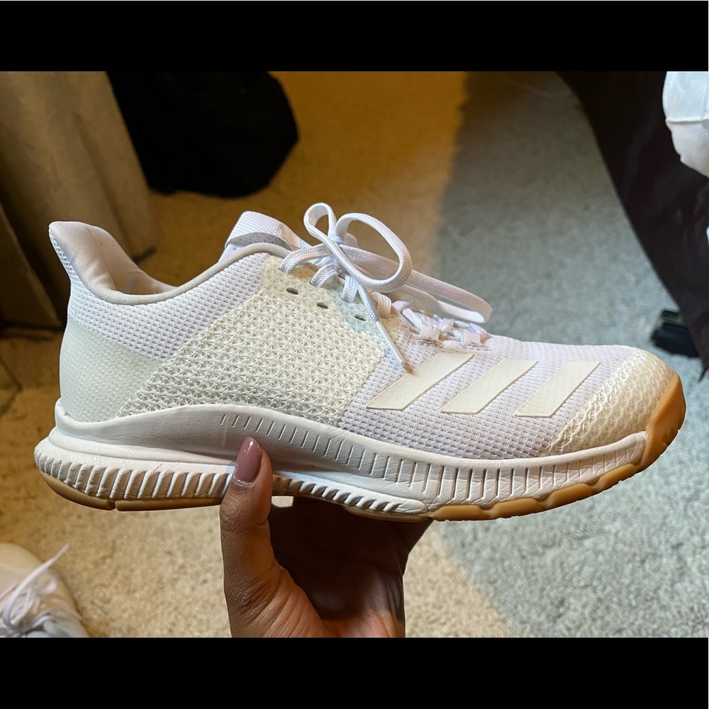 White adidas running shoes